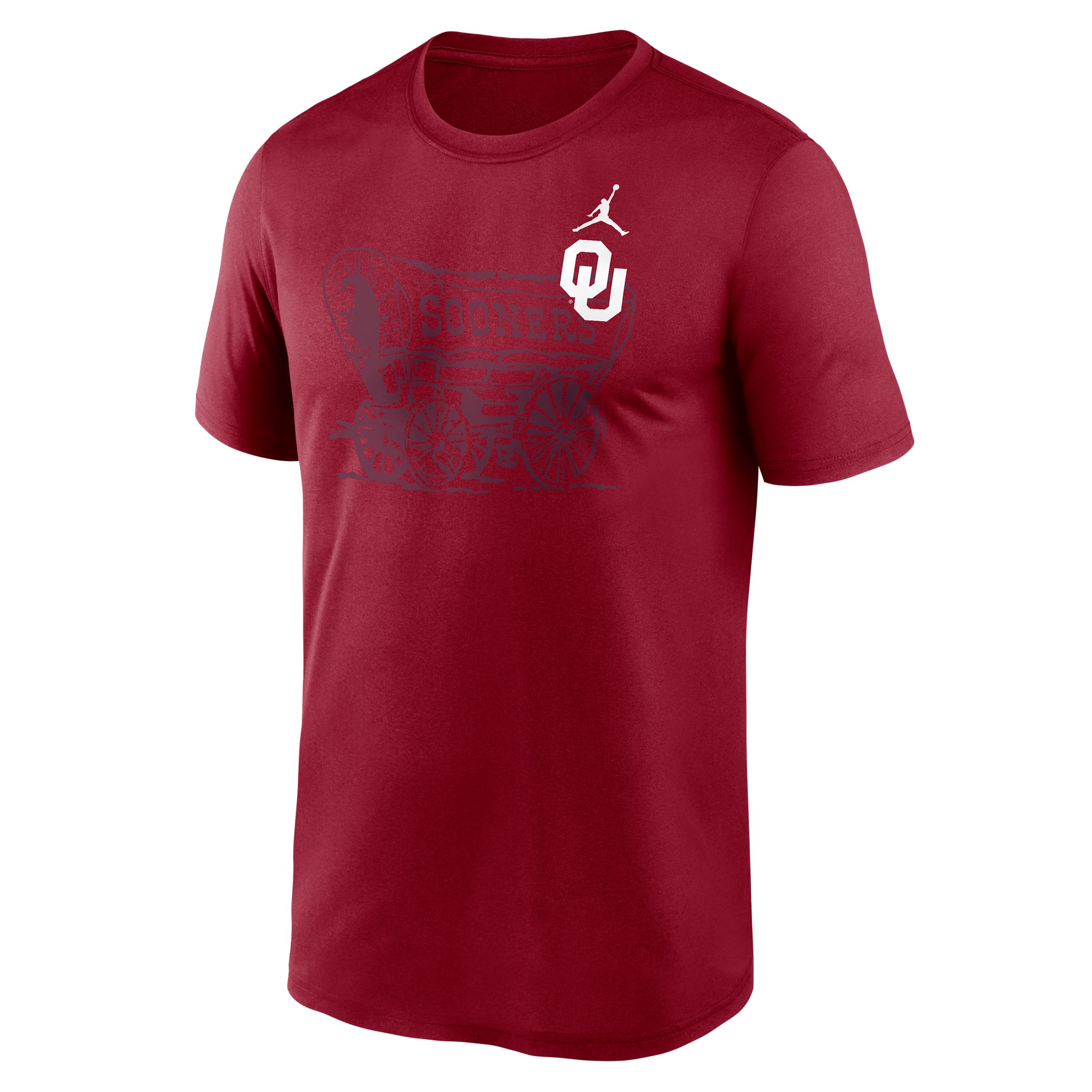 Oklahoma Campus Legend Shadow Logo Nike Men's Dri-FIT College T-Shirt by JORDAN
