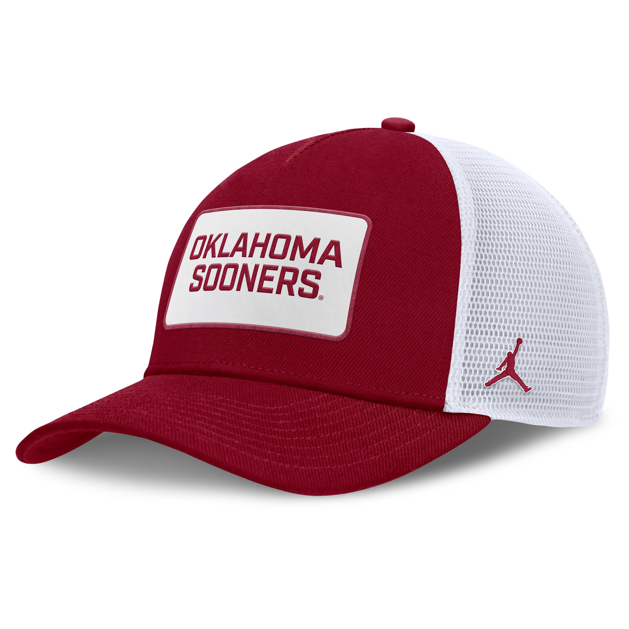 Oklahoma On-Field Rise Nike Men's Jordan Brand College Trucker Adjustable Hat by JORDAN