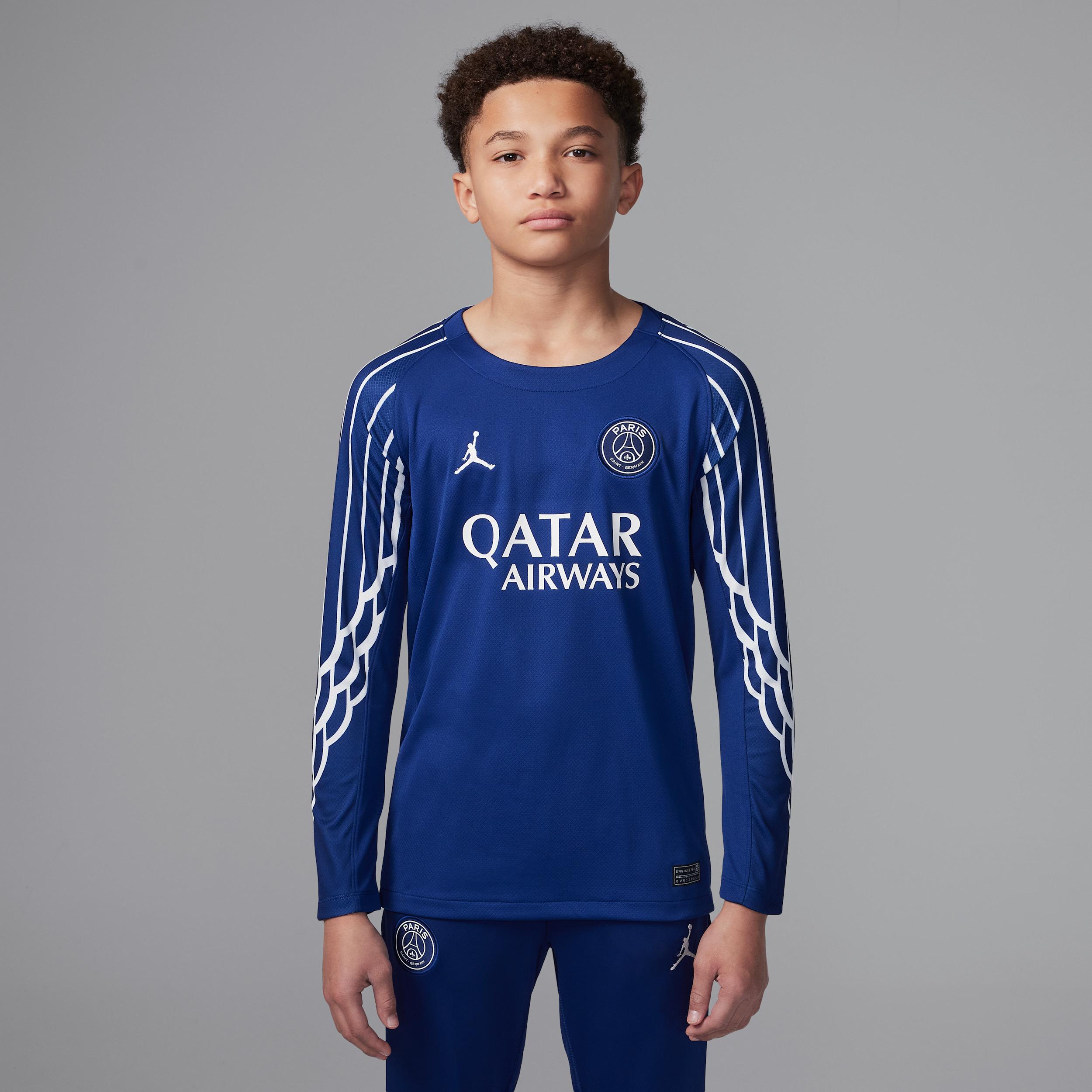Paris Saint-Germain 2024/25 Stadium Fourth Big Kids' Jordan Dri-FIT Soccer Replica Long-Sleeve Jersey by JORDAN