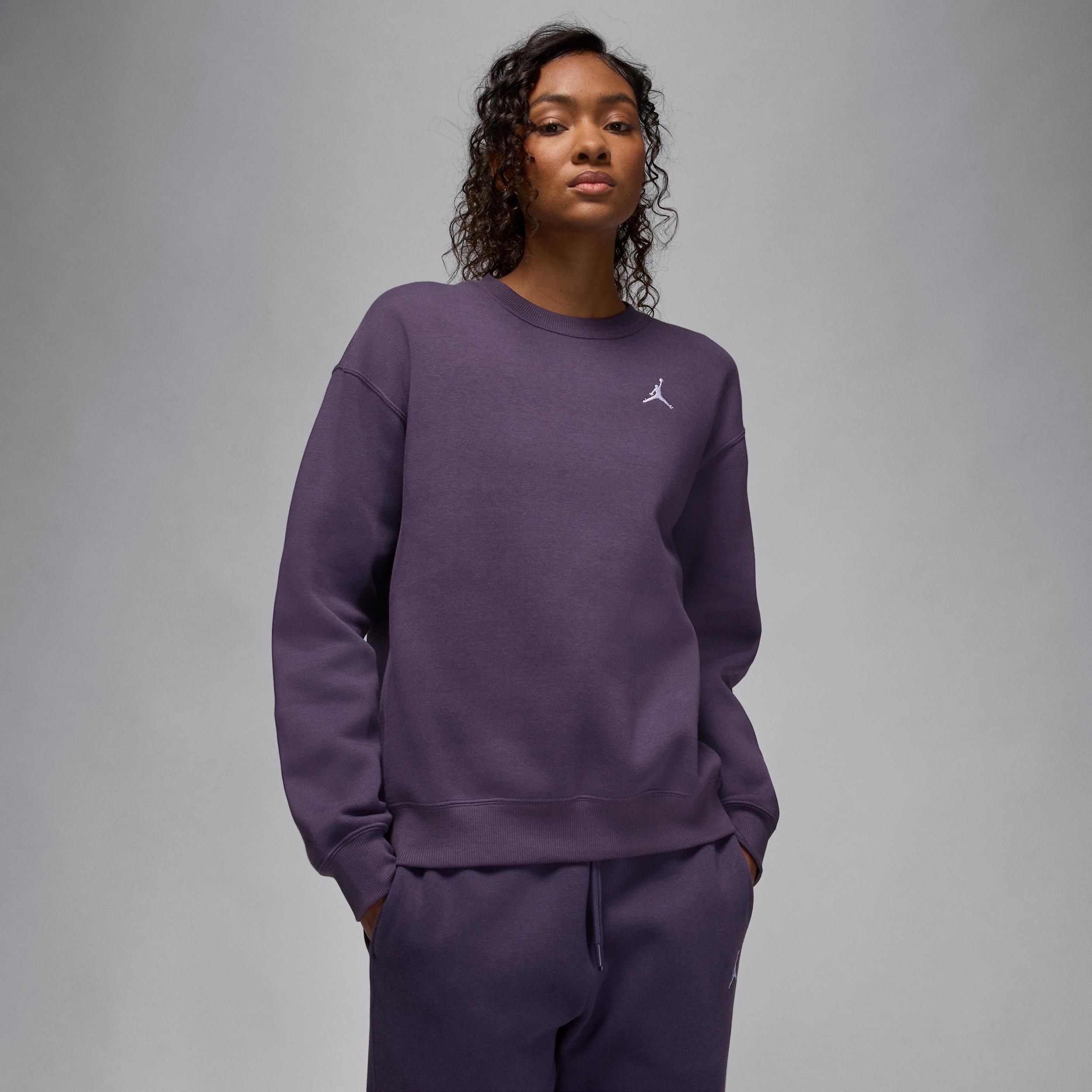 Women's Jordan Brooklyn Fleece Crew-Neck Sweatshirt by JORDAN