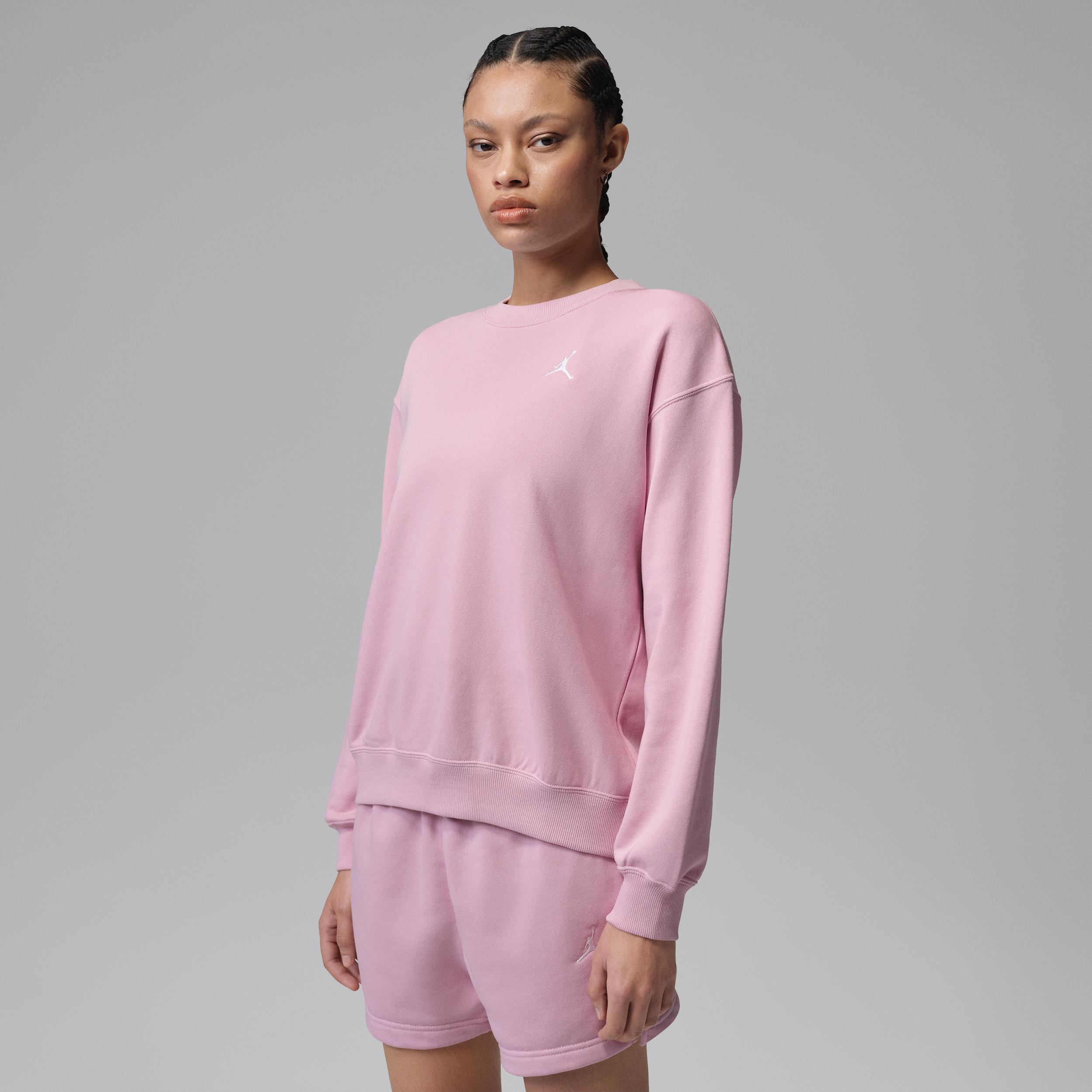 Women's Jordan Brooklyn Fleece French Terry Crew-Neck Sweatshirt by JORDAN