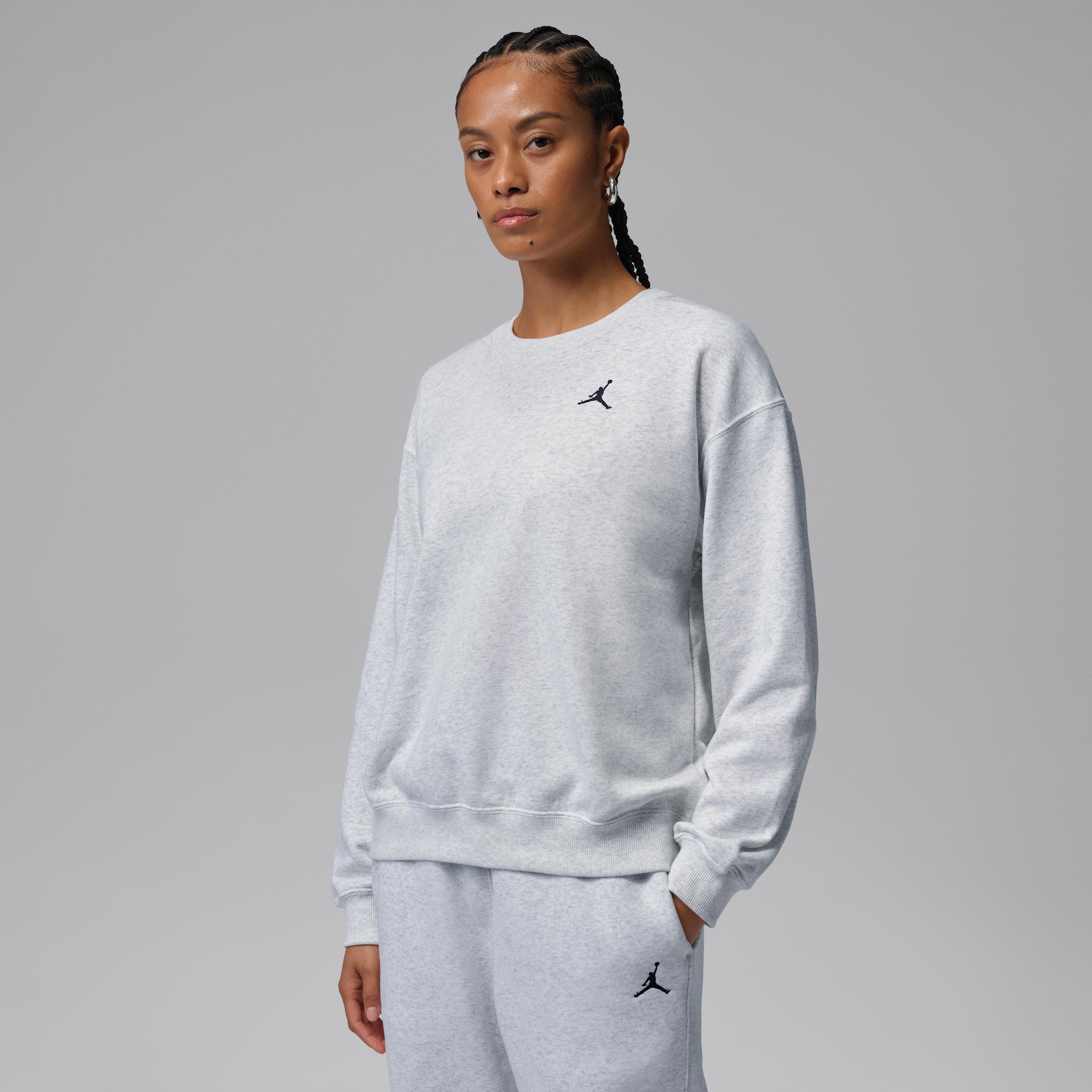Women's Jordan Brooklyn Fleece French Terry Crew-Neck Sweatshirt by JORDAN