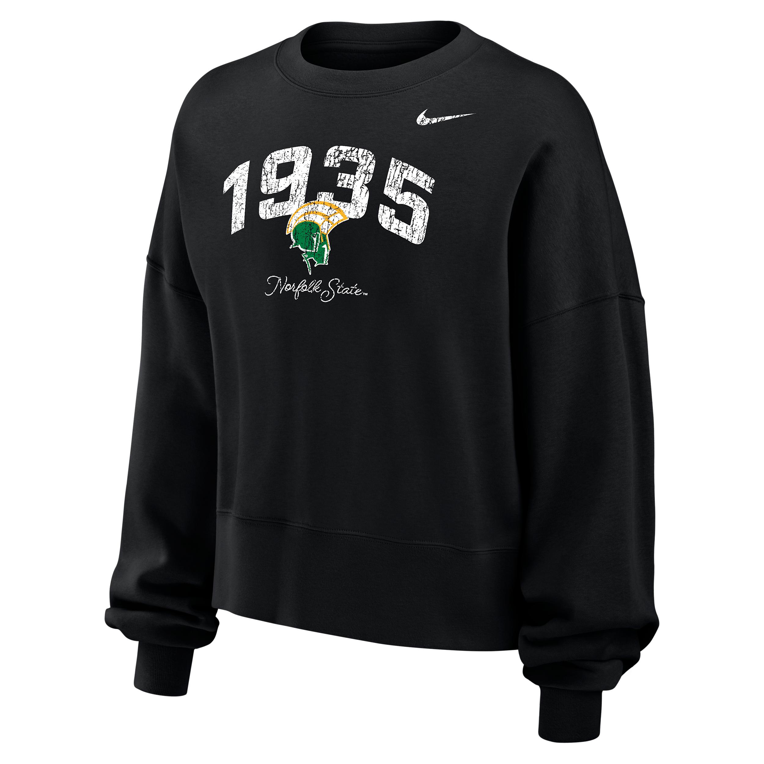 Women's Jordan College (Norfolk State University) Phoenix Fleece Crew-Neck Sweatshirt by JORDAN