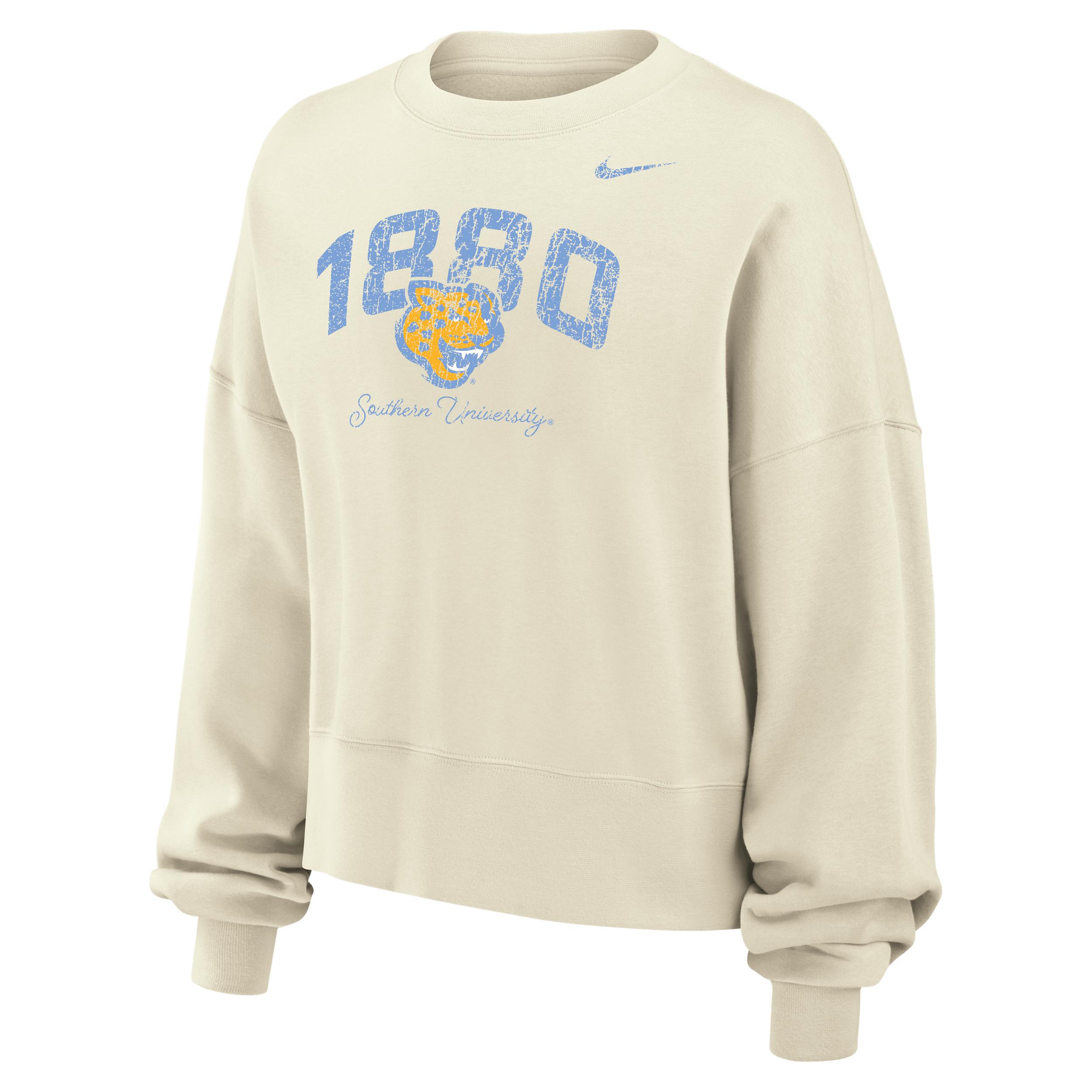 Women's Jordan College (Southern University and A&M) Phoenix Fleece Crew-Neck Sweatshirt by JORDAN