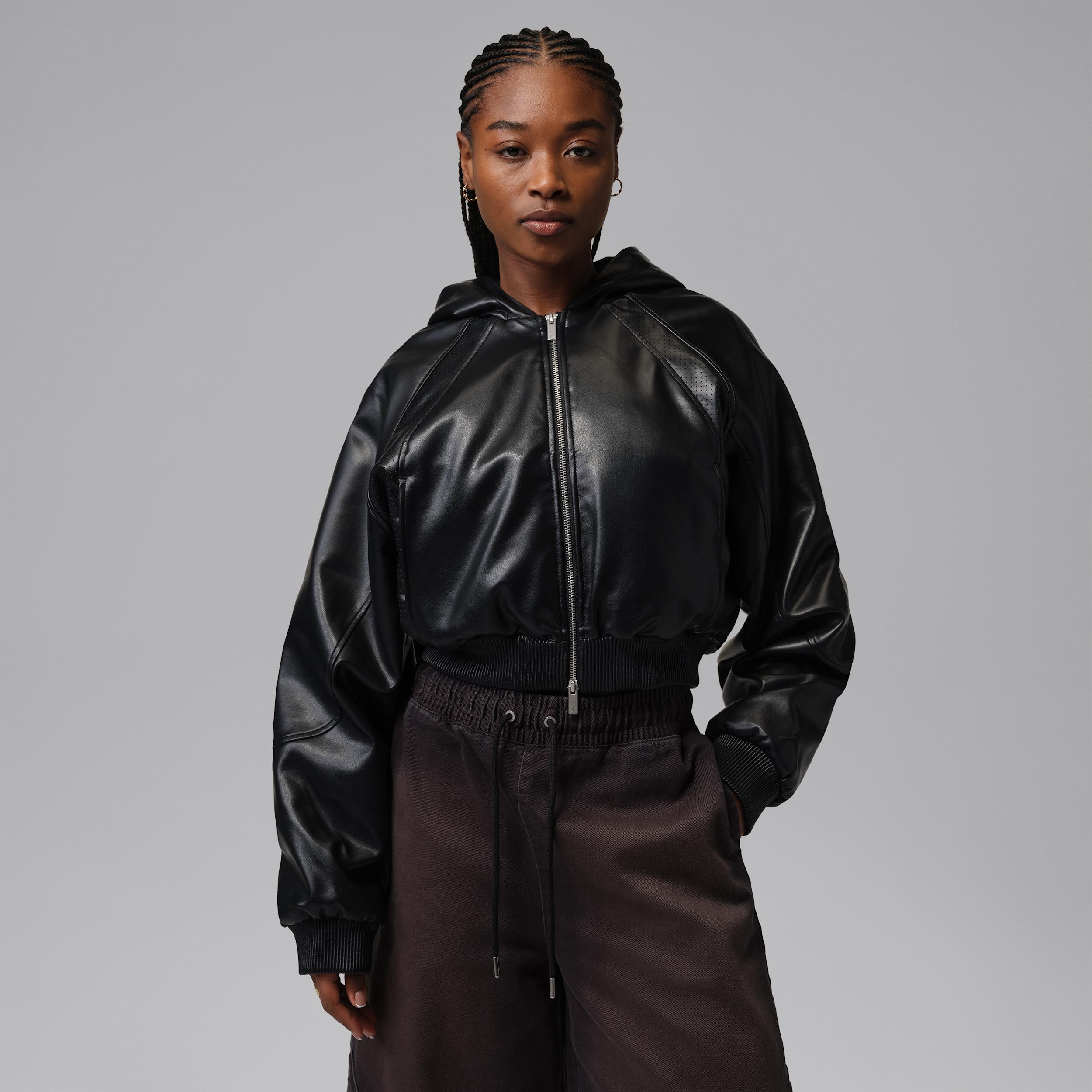Women's Jordan Flight Faux Leather Jacket by JORDAN