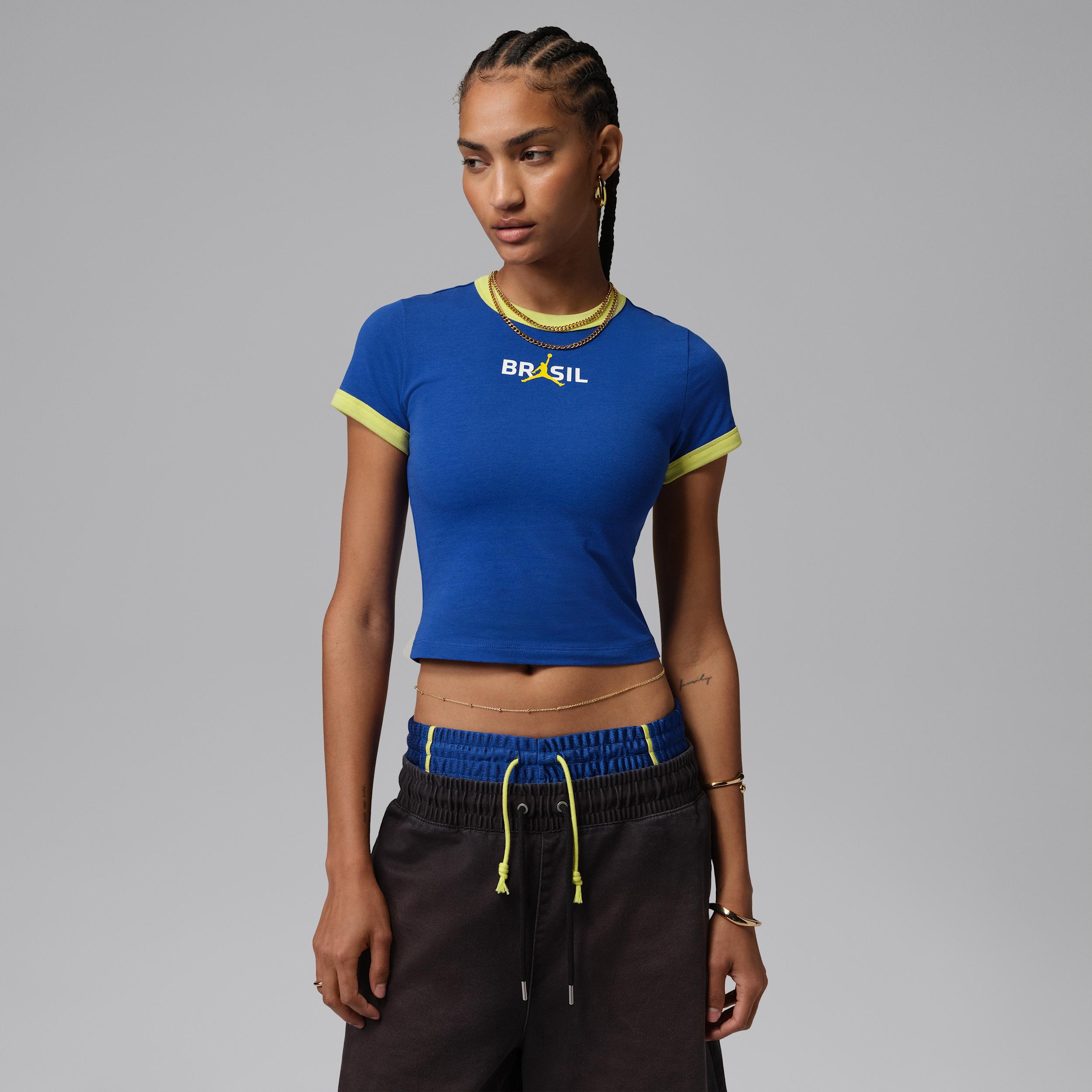 Women's Jordan Graphic Brazil Crewneck Shirt by JORDAN