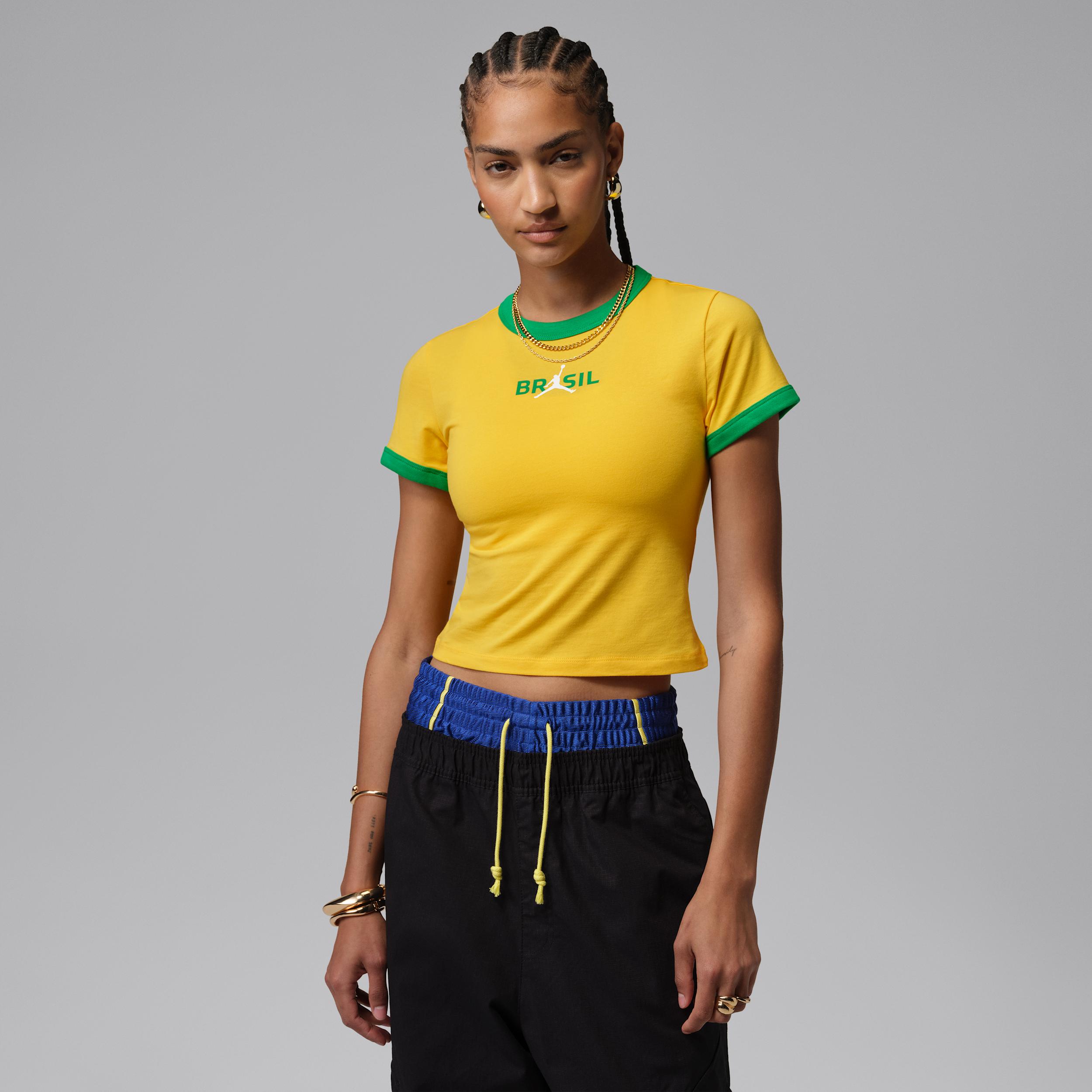 Women's Jordan Graphic Brazil Crewneck Shirt by JORDAN