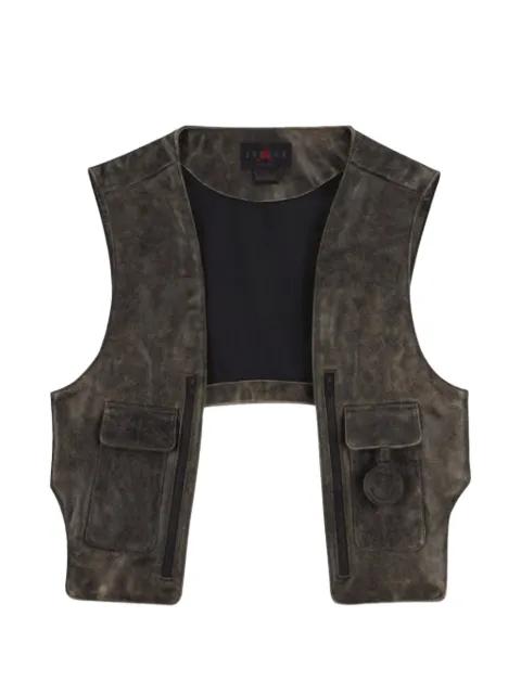 x J Balvin leather vest by JORDAN
