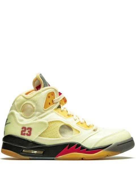 x Off-White Air Jordan 5 Retro SP "Sail" sneakers by JORDAN
