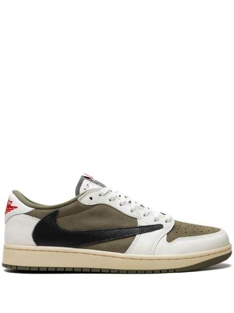 x Travis Scott Air Jordan 1 Low OG "Medium Olive" sneakers by JORDAN