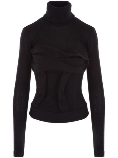 gathered-detail layered jumper by JORDANLUCA