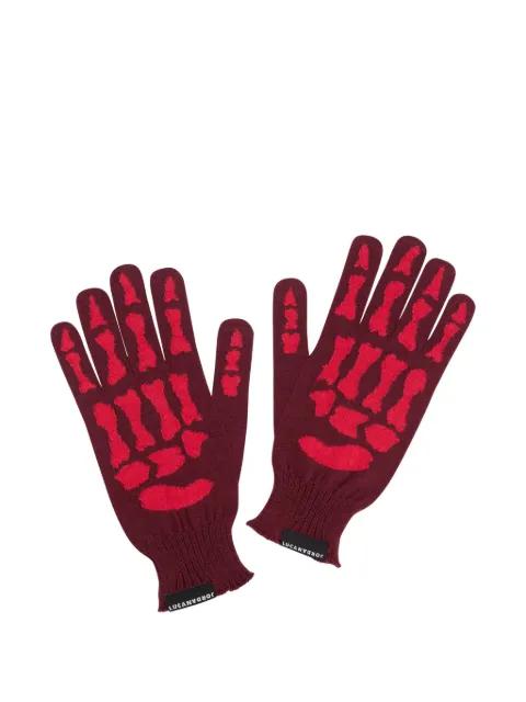 skeleton-print gloves by JORDANLUCA