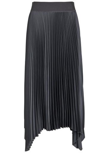 Ade plissé satin midi skirt by JOSEPH
