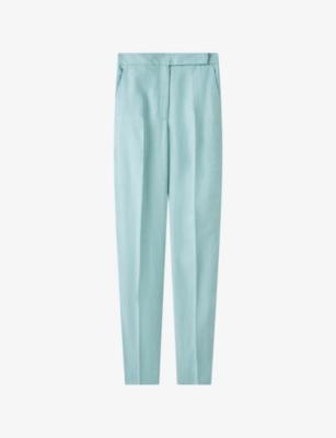 Aix Barrel-Leg High-Rise Linen-Blend Trousers by JOSEPH