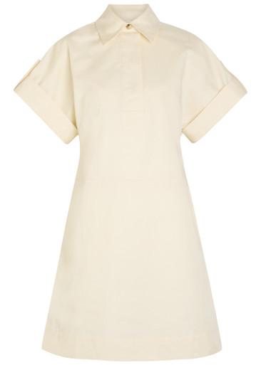 Ali cotton and linen-blend mini shirt dress by JOSEPH