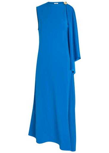 Aly cascading crepe midi dress by JOSEPH