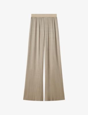Amber Pleated Satin Trousers by JOSEPH