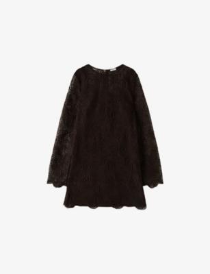 Amira Long-Sleeved Lace Mini Dress by JOSEPH
