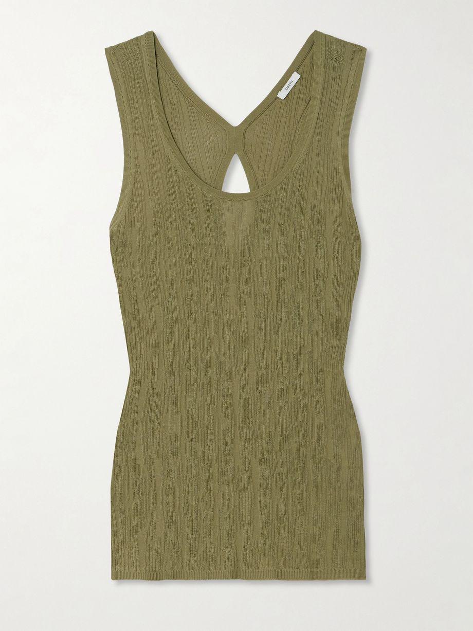 Bayt cutout textured-knit tank by JOSEPH