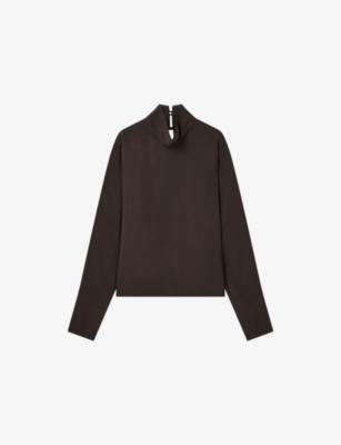 Buick Funnel-Neck Crepe Blouse by JOSEPH