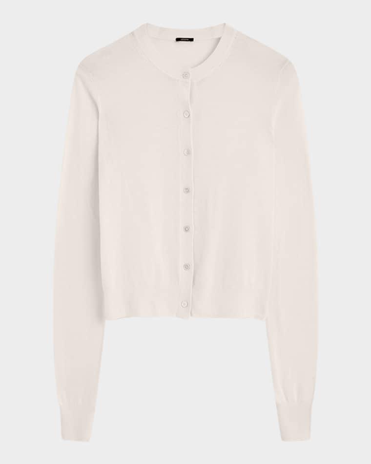 Button-Down Crewneck Cardigan by JOSEPH