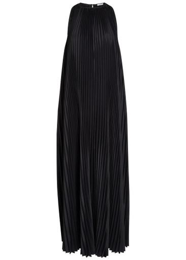 Chenes pleated satin maxi dress by JOSEPH