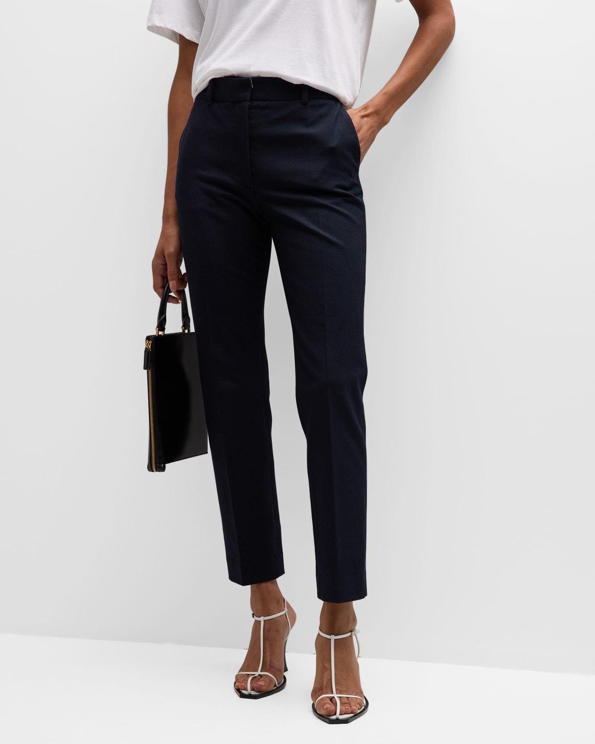 Coleman Cropped High-Rise Gabardine Pants by JOSEPH