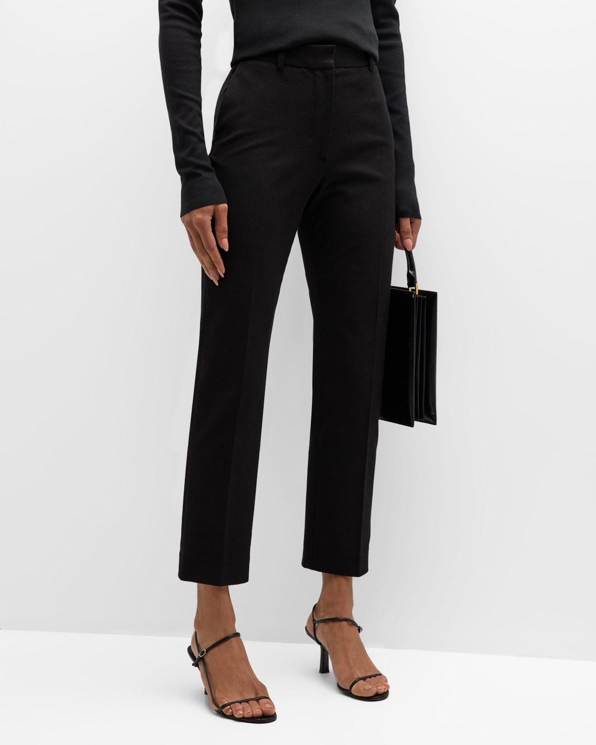 Coleman Cropped High-Rise Gabardine Pants by JOSEPH