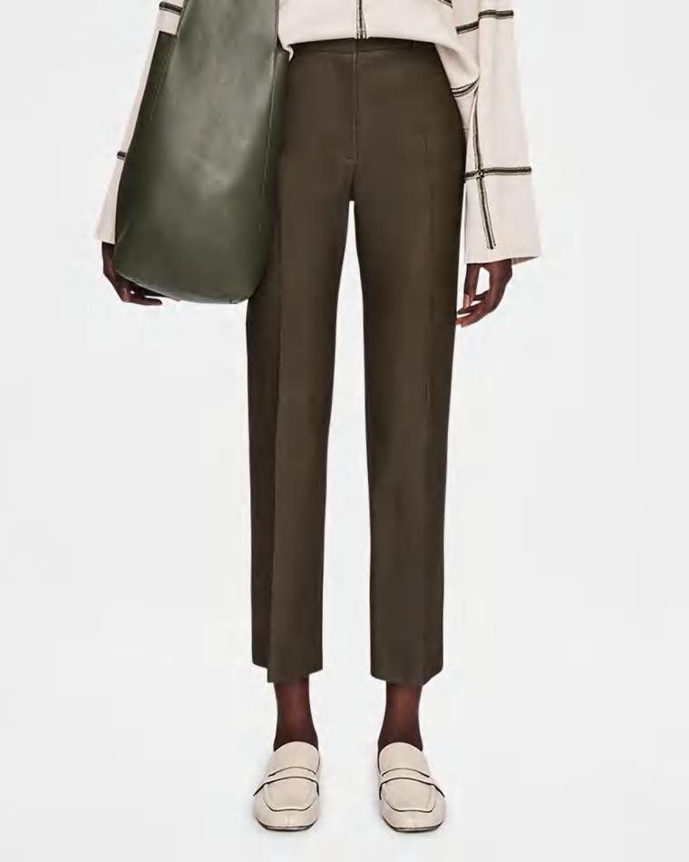 Coleman Cropped Stretch Leather Pants by JOSEPH