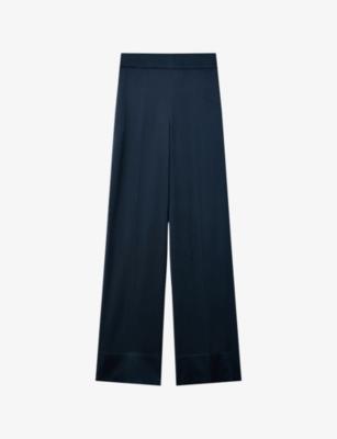 Dijon Wide-Leg Silk-Satin Trousers by JOSEPH
