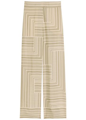 Dijon printed wide-leg silk trousers by JOSEPH