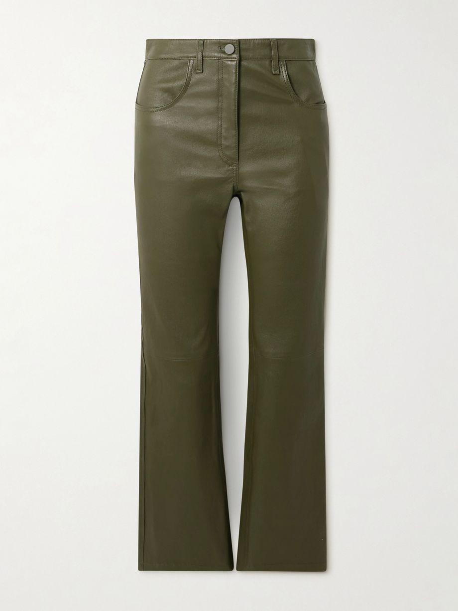 Duke cropped leather flared pants by JOSEPH
