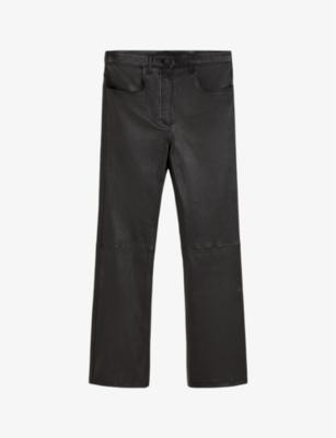 Duke flared-leg mid-rise leather trousers by JOSEPH