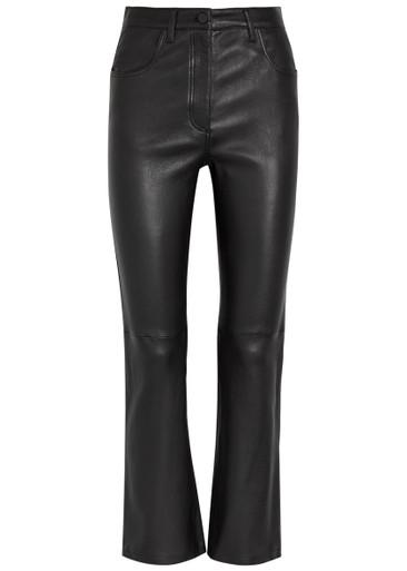 Duke straight-leg leather trousers by JOSEPH