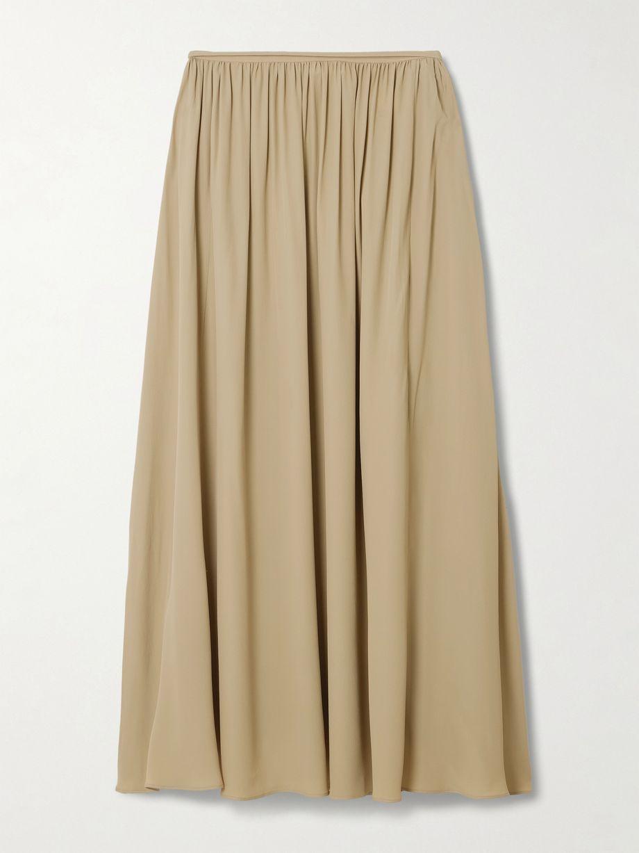 Elba tie-detailed crepe de chine maxi skirt by JOSEPH