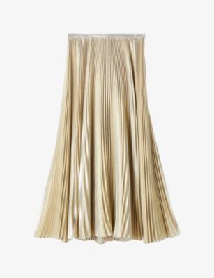 Essai Pleated Silk-Blend Midi Skirt by JOSEPH