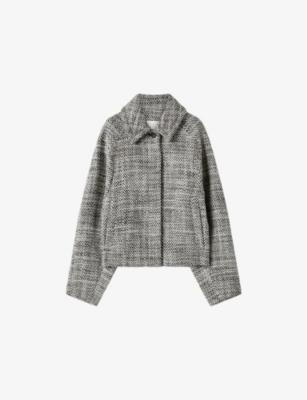 Geroux Crosshatch Wool-Blend Jacket by JOSEPH
