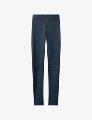 High-Rise Slim-Fit Leather Leggings by JOSEPH