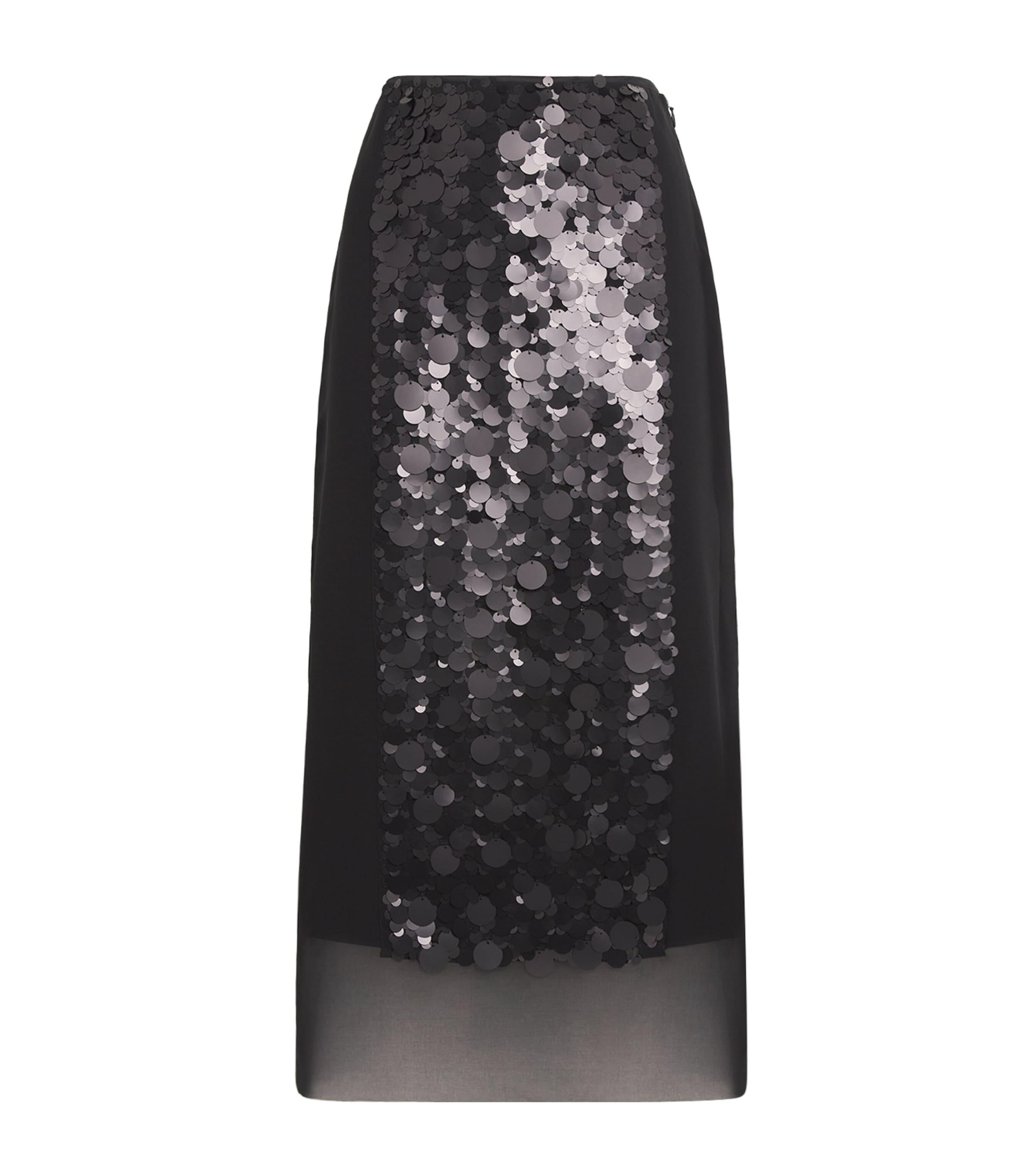 Joseph Chiffon Embellished Cambo Midi Skirt by JOSEPH