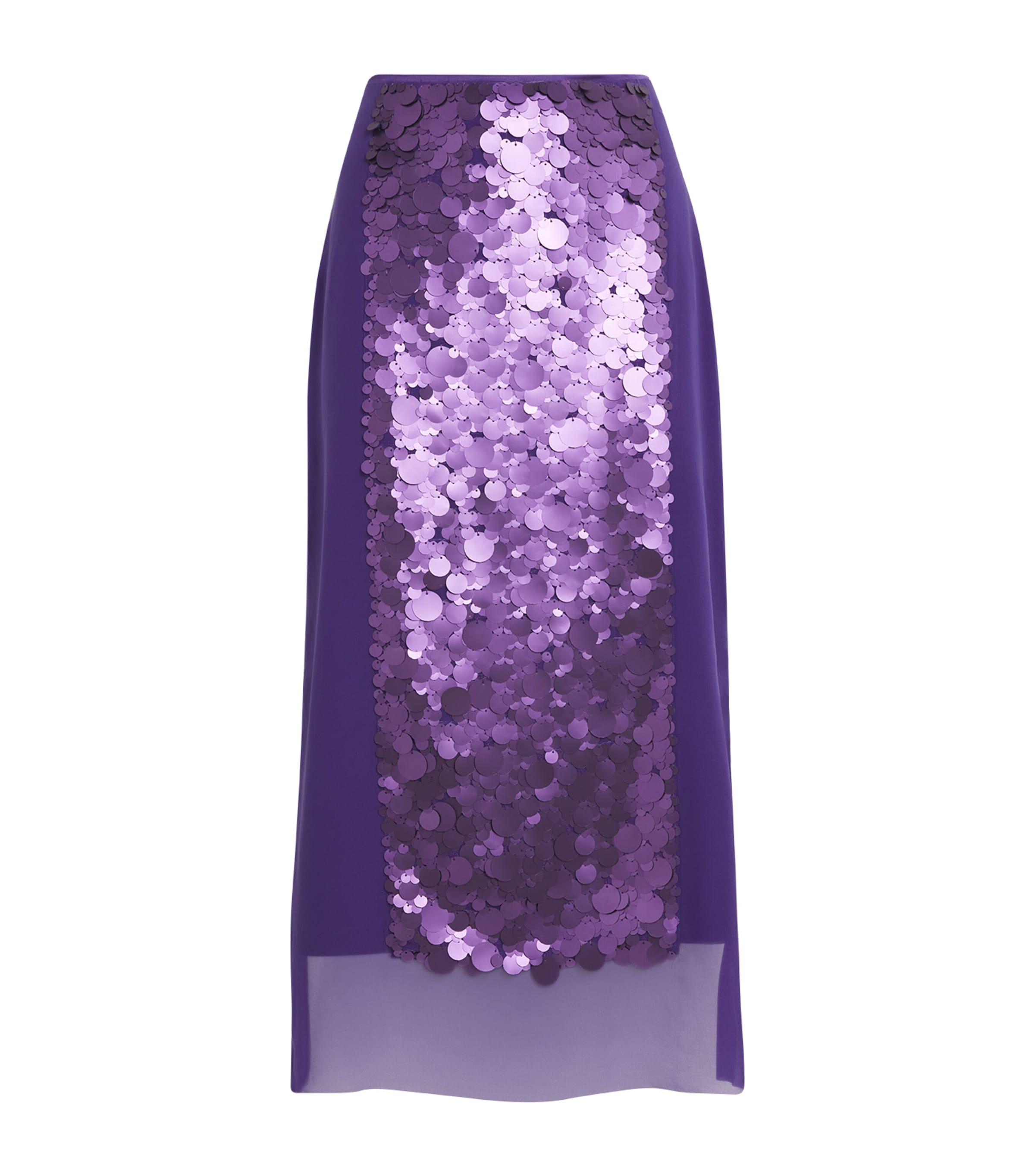 Joseph Chiffon Embellished Cambo Midi Skirt by JOSEPH