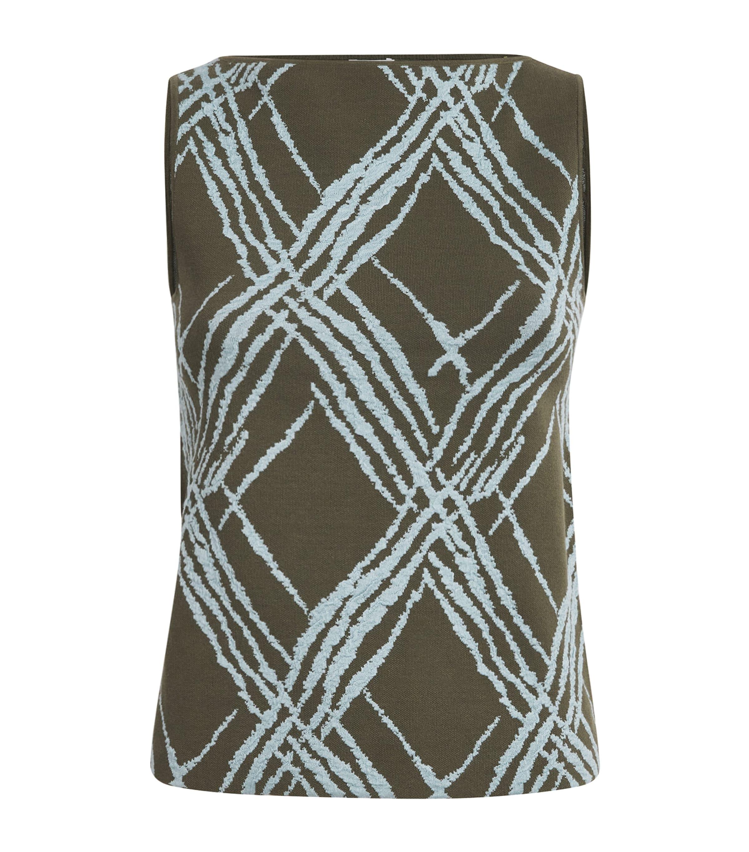 Joseph Cotton-Blend Check Aouda Top by JOSEPH