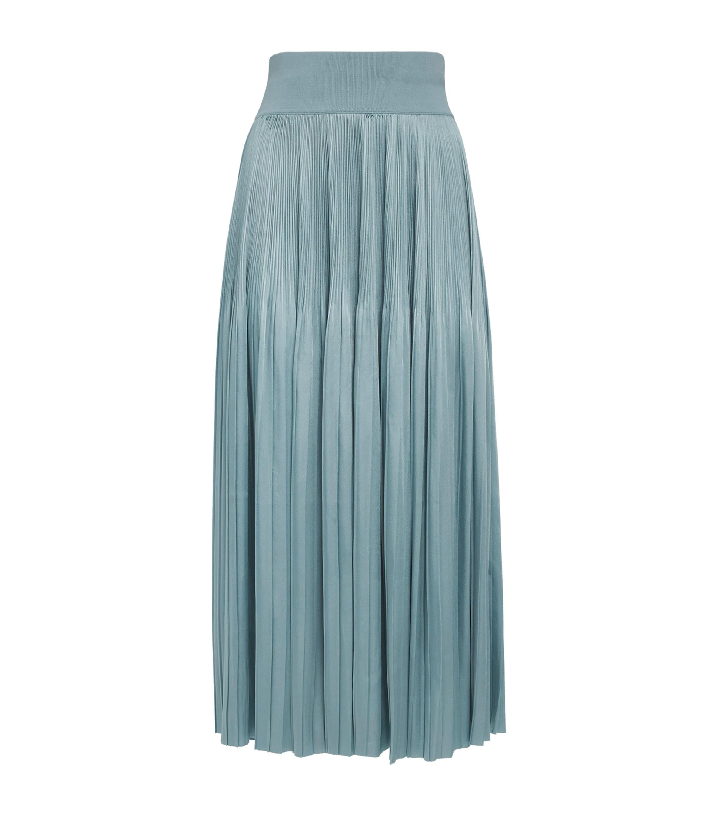 Joseph Satin Pleated Rabat Midi Skirt by JOSEPH