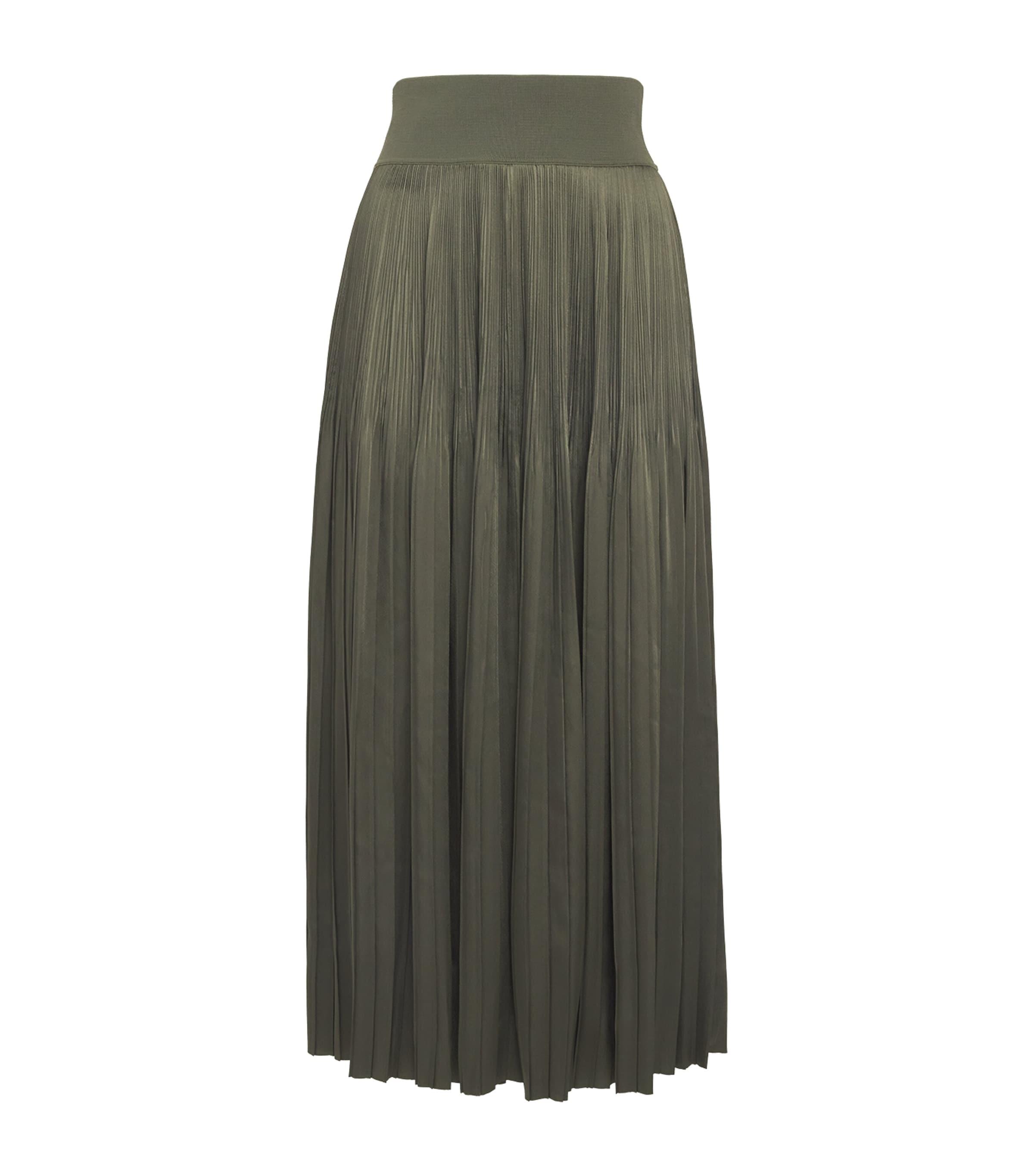 Joseph Satin Pleated Rabat Midi Skirt by JOSEPH