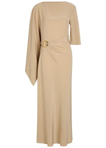 Joya draped satin-twill maxi dress by JOSEPH