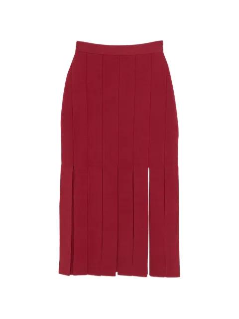 Lagny slit-detail midi skirt by JOSEPH