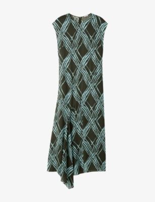 Lauri Checked Rayon and Silk Maxi Dress by JOSEPH