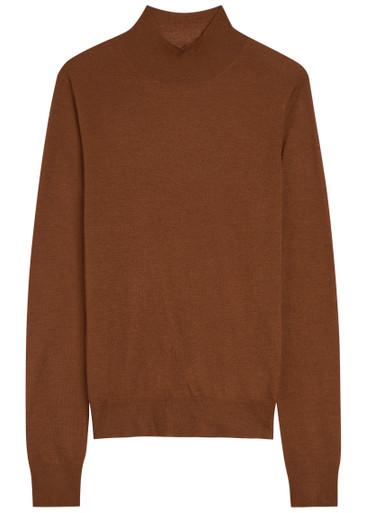 Mock-neck cashmere top by JOSEPH