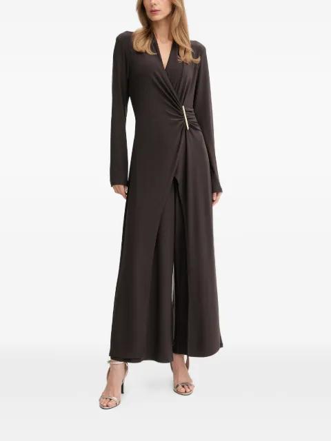 V-neck hardware jumpsuit by JOSEPH RIBKOFF