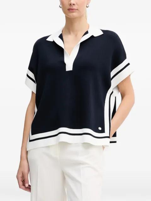 collared striped top by JOSEPH RIBKOFF