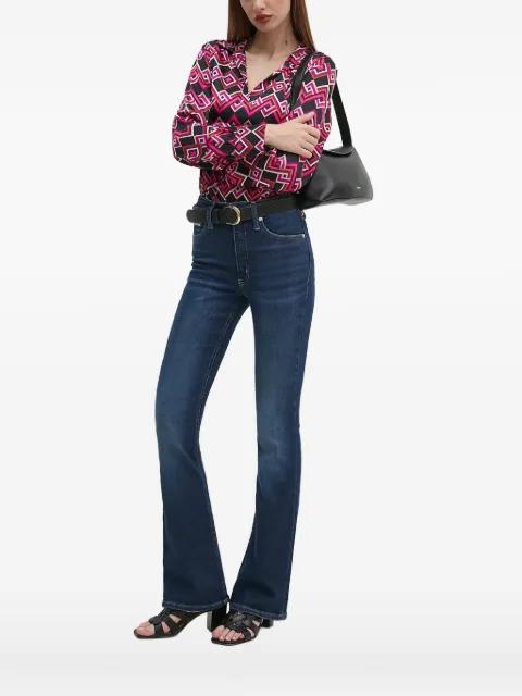 geometric-print V-neck blouse by JOSEPH RIBKOFF